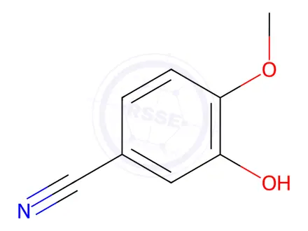 Chemical structure of Gefitinib Impurity (3-Hydroxy-4-methoxybenzonitrile)