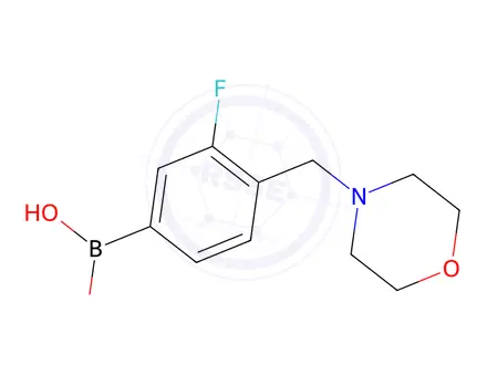 Chemical structure of 3-Fluoro-4-(Morpholinylmethyl)Phenylboronic Acid