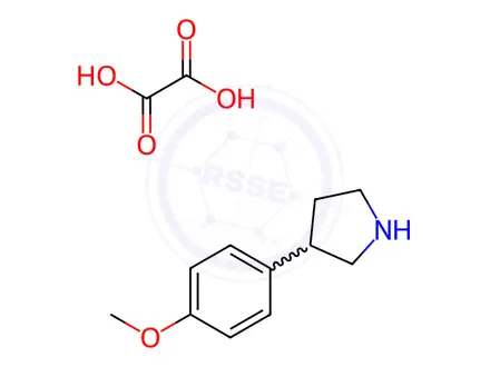 Chemical structure of 3-(4-Methoxyphenyl)pyrrolidine oxalate