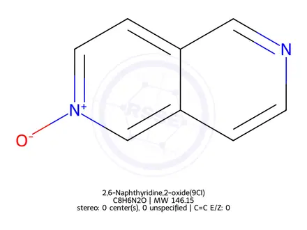 Chemical structure of 2,6-Naphthyridine,2-oxide(9CI)