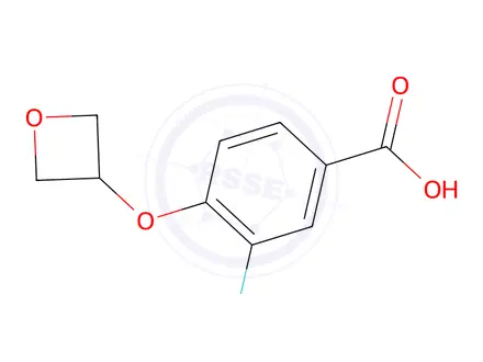 Chemical structure of 3-Fluoro-4-(oxetan-3-yloxy)benzoic acid