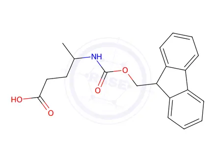 Chemical structure of 4-([(9H-fluoren-9-ylmethoxy)carbonyl]amino)pentanoic acid