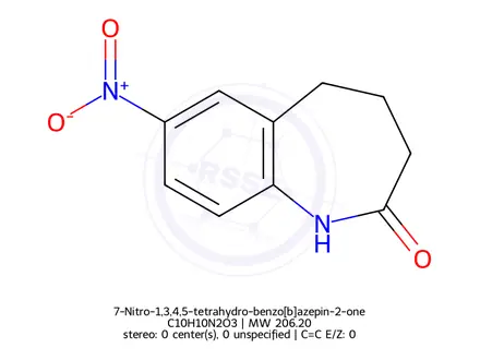 Chemical structure of 7-Nitro-1,3,4,5-tetrahydro-benzo[b]azepin-2-one