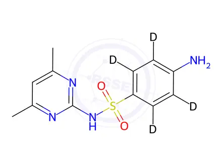Chemical structure of Sulfamethazine-[D4]