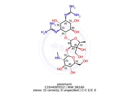Chemical structure of pasomycin