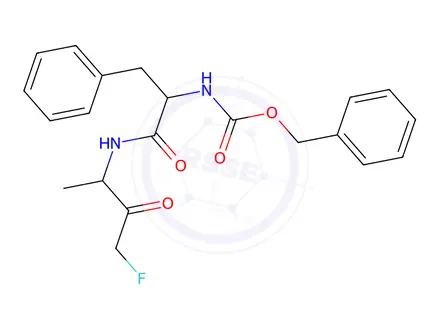 Chemical structure of Benzyl ((S)-1-(((S)-4-fluoro-3-oxobutan-2-yl)amino)-1-oxo-3-phenylpropan-2-yl)carbamate