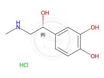 Chemical structure of Adrenaline hydrochloride
