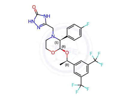 Chemical structure of Aprepitant