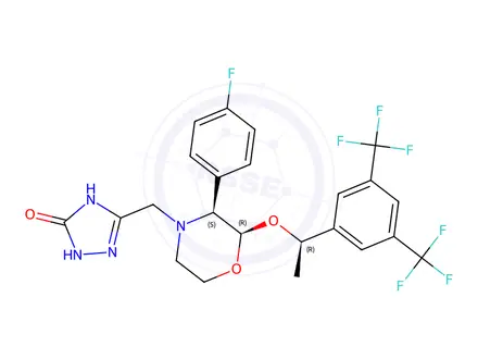 Chemical structure of Aprepitant