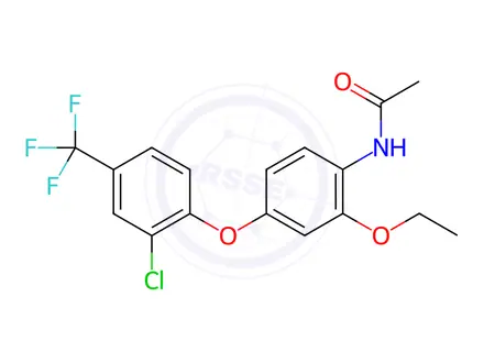 Chemical structure of Acetamide, N-[4-[2-chloro-4-(trifluoromethyl)phenoxy]-2-ethoxyphenyl]-