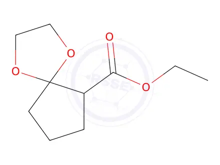 Chemical structure of 1,4-Dioxaspiro[4.4]nonane-6-carboxylic acid, ethyl ester