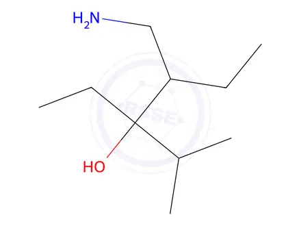 Chemical structure of 4-(Aminomethyl)-3-ethyl-2-methylhexan-3-ol