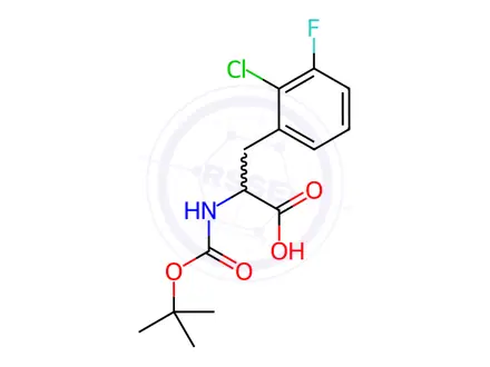 Chemical structure of Phenylalanine, 2-chloro-N-[(1,1-dimethylethoxy)carbonyl]-3-fluoro-