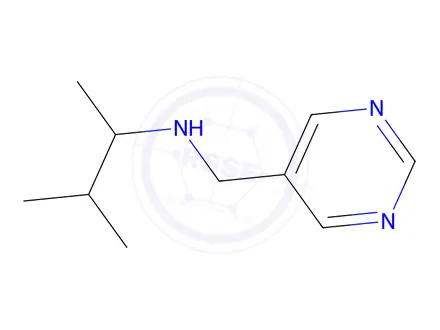 Chemical structure of 3-Methyl-N-(pyrimidin-5-ylmethyl)butan-2-amine