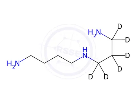 Chemical structure of N-(3-Aminopropyl-d6)-1,4-butanediamine