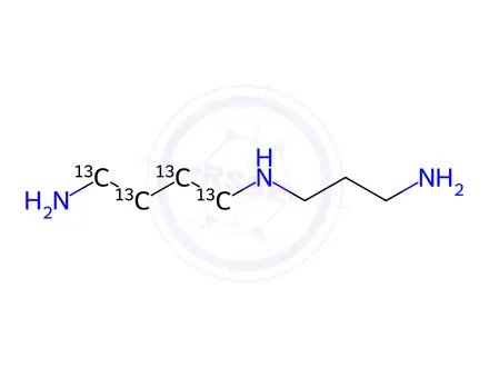 Chemical structure of Spermidine-(butane-13C4) trihydrochloride