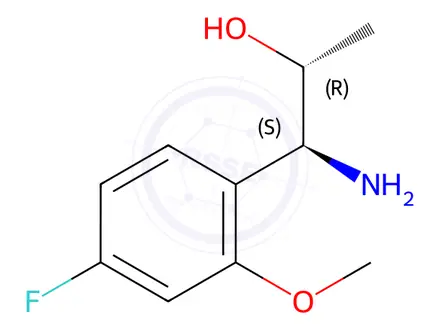 Chemical structure of (1S,2R)-1-AMINO-1-(4-FLUORO-2-METHOXYPHENYL)PROPAN-2-OL
