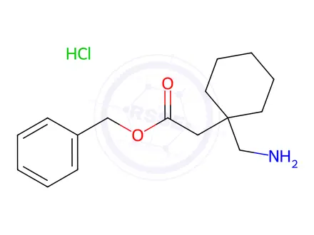 Chemical structure of (1-(2-(Benzyloxy)-2-oxoethyl)cyclohexyl)methanaminium chloride