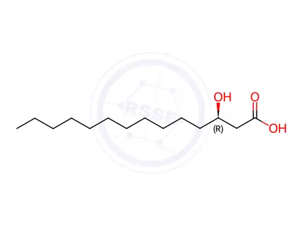Chemical structure of (R)-3-Hydroxy Myristic Acid