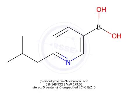 Chemical structure of (6-Isobutylpyridin-3-yl)boronic acid