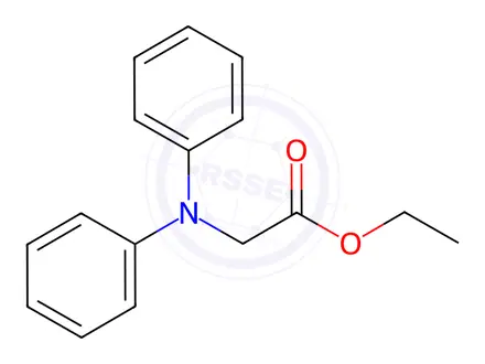 Chemical structure of Ethyl diphenylglycinate