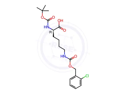 Chemical structure of Boc-D-Lys(2-Cl-Z)-OH