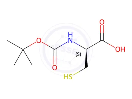 Chemical structure of N-Boc-D-cysteine