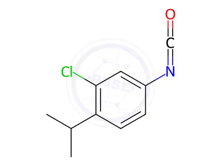 Chemical structure of 2-chloro-4-isocyanato-1-(1-methylethyl)benzene