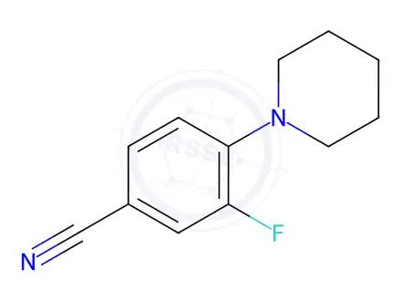 Chemical structure of 3-Fluoro-4-(piperidin-1-yl)benzonitrile