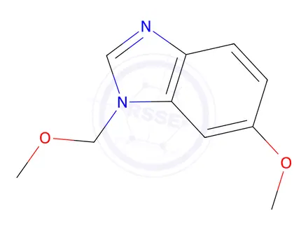 Chemical structure of 1H-Benzimidazole,6-methoxy-1-(methoxymethyl)-(9CI)