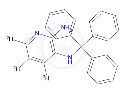 Chemical structure of N3-Tritylpyridine-2,3-diamine-d3