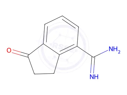 Chemical structure of 1-Oxo-2,3-dihydro-1H-indene-4-carboximidamide