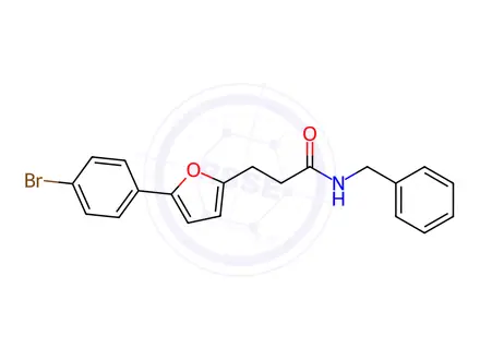 Chemical structure of N-Benzyl-3-(5-(4-bromophenyl)furan-2-yl)propanamide