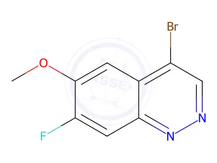 Chemical structure of 4-Bromo-7-fluoro-6-methoxycinnoline