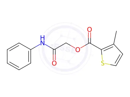 Chemical structure of 2-Oxo-2-(phenylamino)ethyl 3-methylthiophene-2-carboxylate