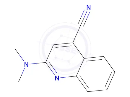 Chemical structure of 2-(Dimethylamino)quinoline-4-carbonitrile