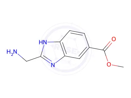 Chemical structure of Methyl 2-(aminomethyl)-1h-benzo[d]imidazole-5-carboxylate