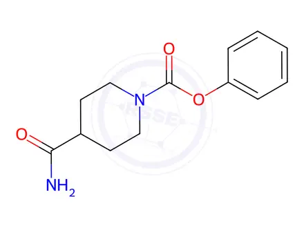 Chemical structure of Phenyl 4-carbamoylpiperidine-1-carboxylate