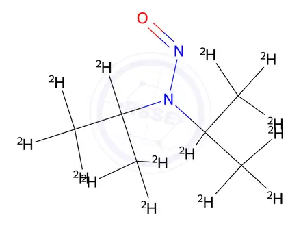 Chemical structure of N-Nitrosodiisopropylamine-[D14]