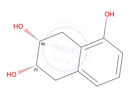 Chemical structure of cis-5,6,7,8-Tetrahydro-1,6,7-naphthalenetriol