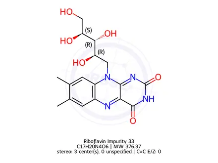 Chemical structure of Riboflavin Impurity 33