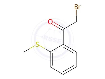Chemical structure of 2-(Methylthio)phenacyl Bromide