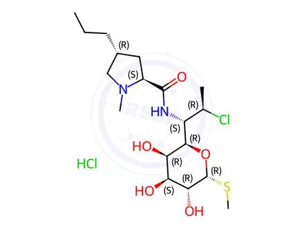 Chemical structure of Clindamycin Hydrochloride Impurity 1 Hydrochloride (Clindamycin Hydrochloride EP Impurity C Hydrochloride)
