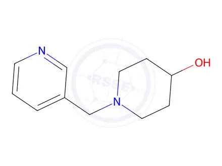 Chemical structure of 1-Pyridin-3-ylMethyl-piperidin-4-ol dihydrochloride, 98+% C11H18Cl2N2O, MW: 265.18