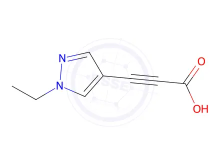 Chemical structure of 3-(1-Ethyl-1h-pyrazol-4-yl)propiolic acid