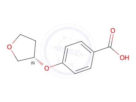 Chemical structure of (S)-4-((Tetrahydrofuran-3-yl)oxy)benzoic Acid
