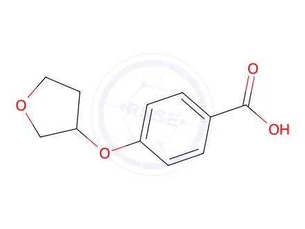 Chemical structure of 4-(oxolan-3-yloxy)benzoic acid