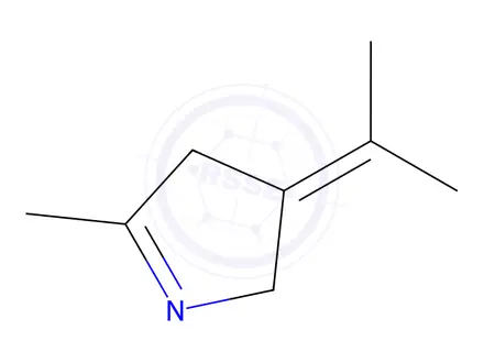 Chemical structure of 2H-Pyrrole,3,4-dihydro-5-methyl-3-(1-methylethylidene)-(9CI)