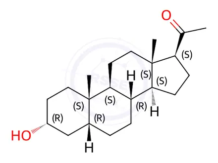Chemical structure of 5β-Pregnan-3α-ol-20-one