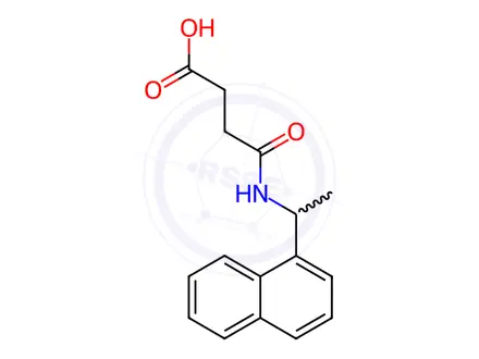 Chemical structure of 4-(1-Naphthalen-1-ylethylamino)-4-oxobutanoic acid
